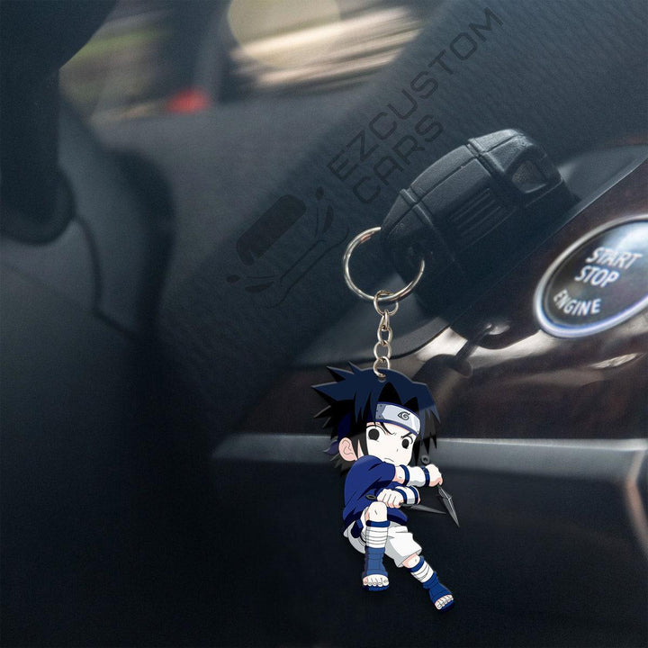 Uchiha Sasuke Anime Keychains Custom Naruto Car Accessories - EzCustomcar - 4