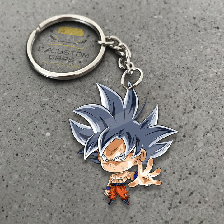 Son Goku Ultra Instinct Keychains Custom Anime Dragon Ball Car Accessories - EzCustomcar - 1
