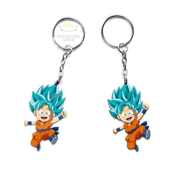 Son Goku Super Saiyan Blue Keychains Custom Dragon Ball Anime Car Accessories - EzCustomcar - 3