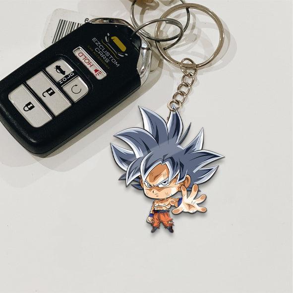 Son Goku Ultra Instinct Keychains Custom Anime Dragon Ball Car Accessories - EzCustomcar - 2