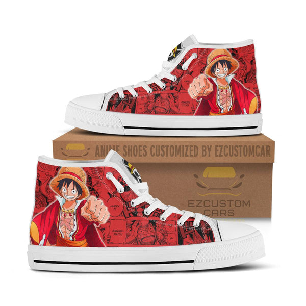 One Pieces Shoes Monkey D. Luffy High Tops Shoes - EzCustomcar - 1