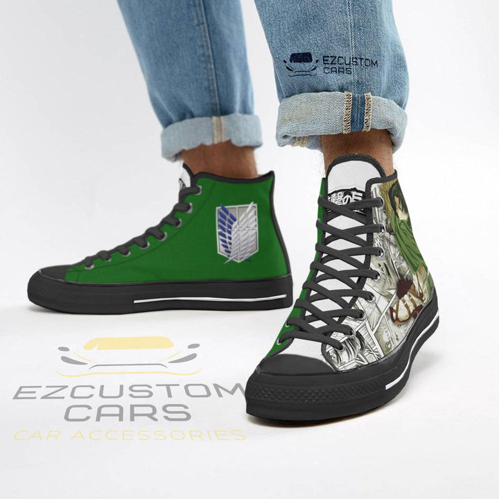 Levi Ackerman High Tops Shoes Attack on Titan Shoes - EzCustomcar - 3