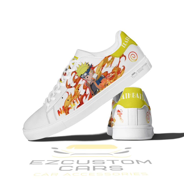 Naruto x Luffy Skateboard Shoes Custom Anime Sneakers - EzCustomcar - 2