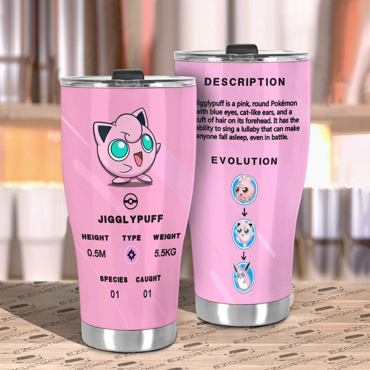 Jigglypuff Travel Mug - Gift Idea for Pokemon fans - EzCustomcar - 3