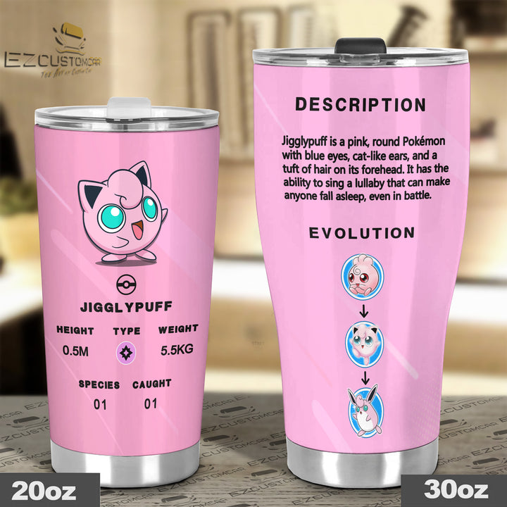 Jigglypuff Travel Mug - Gift Idea for Pokemon fans - EzCustomcar - 4