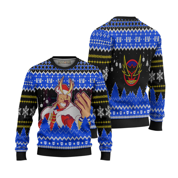 My Hero Academia All Might Anime Christmas Ugly Sweater Anime Xmas Gift Ideas 2023 - EzCustomcar - 1
