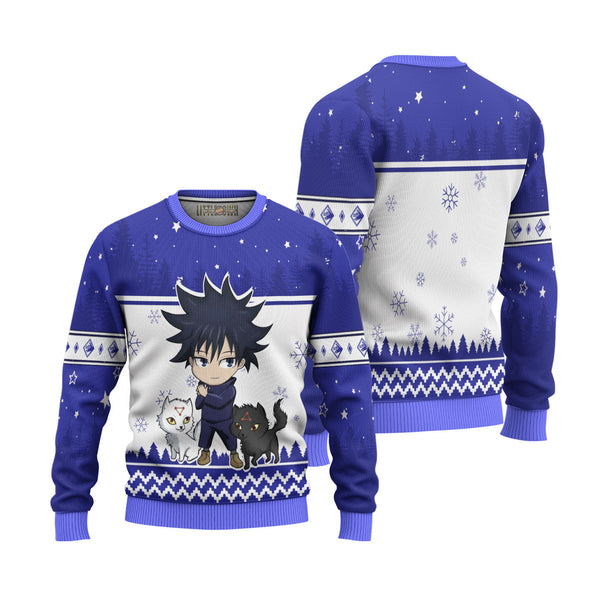 Jujutsu Kaisen Megumi Fushiguro Anime Christmas Ugly Sweater Anime Xmas Gift Ideas 2023 - EzCustomcar - 1