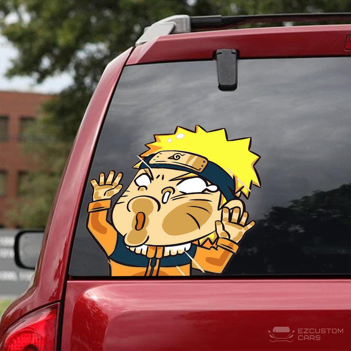 Naruto Car Accessories Anime Car Sticker Naruto Funny Hitting Glass - EzCustomcar - 3