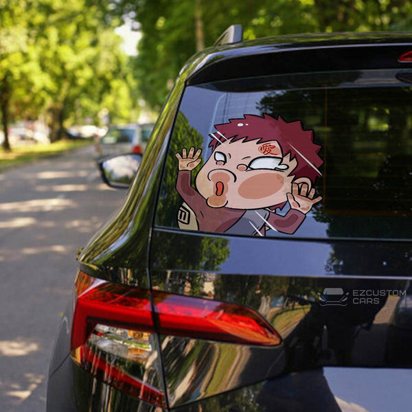 Naruto Car Accessories Anime Car Sticker Gaara Funny Hitting Glass - EzCustomcar - 1