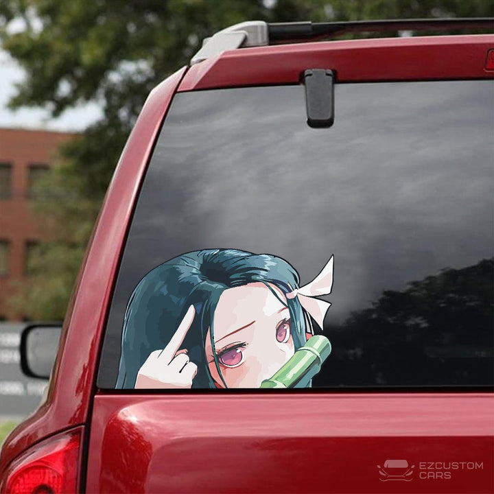 Demon Slayer Car Accessories Anime Car Sticker Nezuko Kamado Gifts for Fans - EzCustomcar - 3