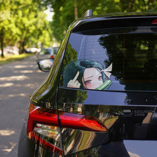 Demon Slayer Car Accessories Anime Car Sticker Nezuko Kamado Gifts for Fans - EzCustomcar - 1