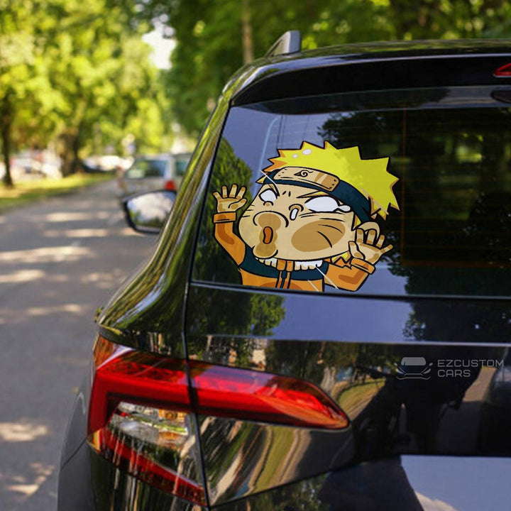 Naruto Car Accessories Anime Car Sticker Naruto Funny Hitting Glass - EzCustomcar - 1