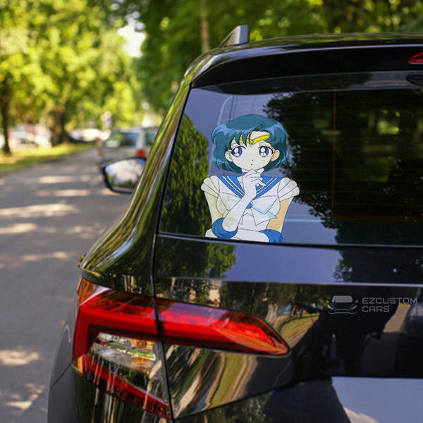 Sailor Moon Car Accessories Anime Car Sticker Sailor Mercury - EzCustomcar - 1