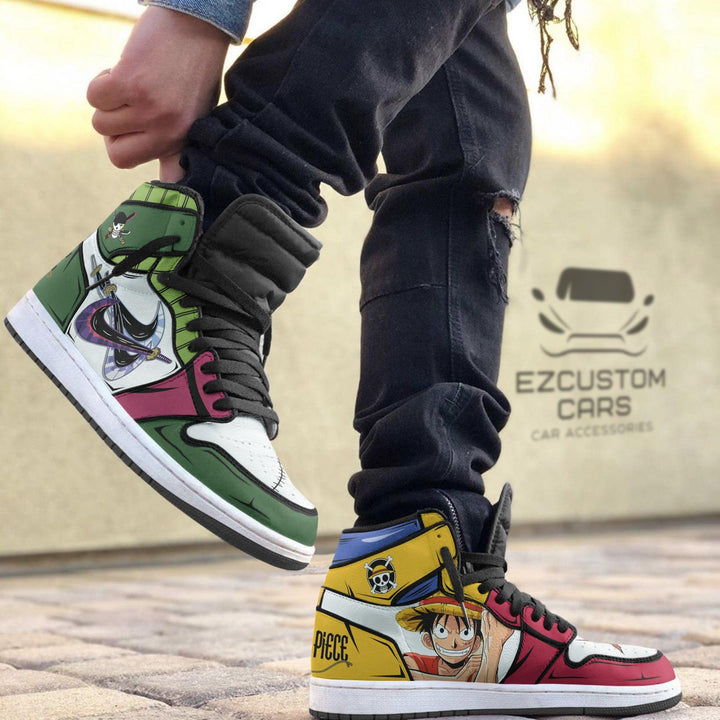 Luffy x Zoro Shoes Custom One Piece Sneakers - EzCustomcar - 2