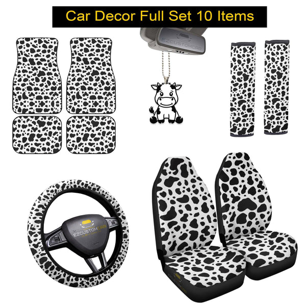 Diary Cow Skin Bundle Car Interior Decoration Accessories - EzCustomcar - 1