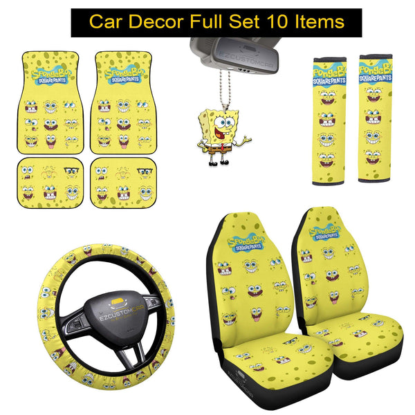 Spongebob Squarepants Bundle Car Interior Decoration Accessories - EzCustomcar - 1