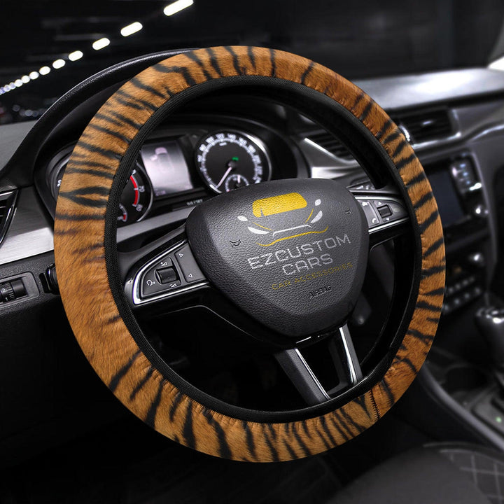 Tiger Skin Steering Wheel Cover Custom Animal Car Accessories-ezcustomcar-1