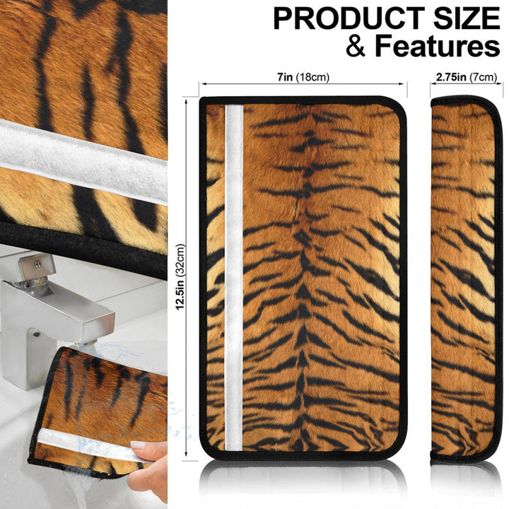 Tiger Skin Seat Belt Covers Custom Animal Car Accessories - EzCustomcar - 4