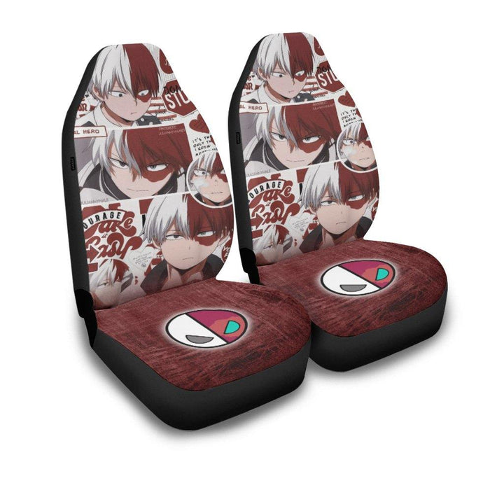 Todoroki Manga Car Seat Covers Anime My Hero Academia Fan Gift - Customforcars - 2