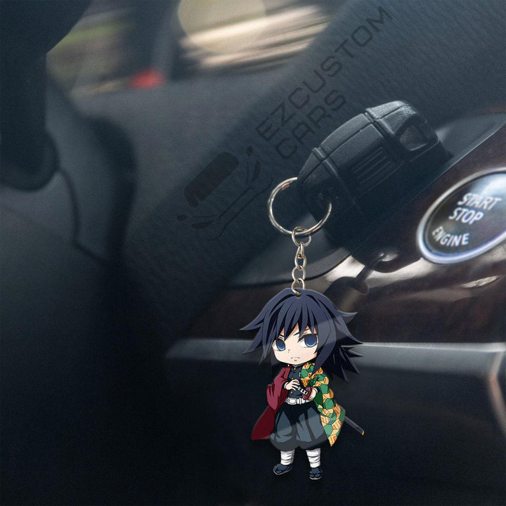 Demon Slayer Anime Custom Keychains Tomioka Giyuu Car Accessories - EzCustomcar - 4