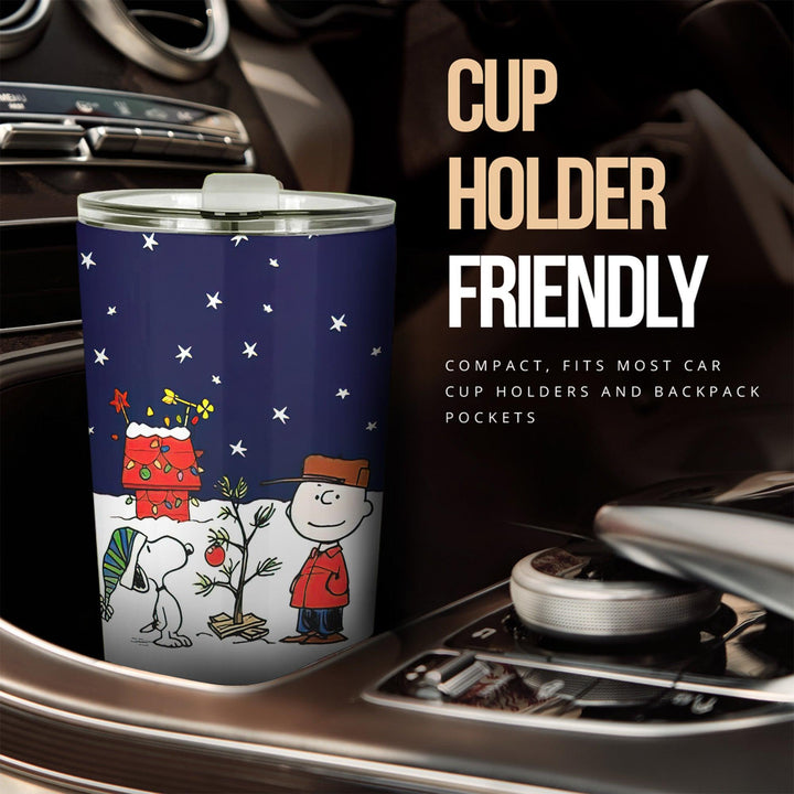 Christmas Car Accessories Custom Car Tumblers Cup Snoppy Love - EzCustomcar - 2