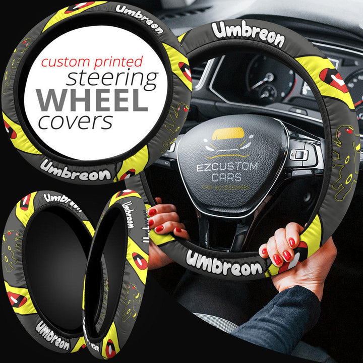 Umbreon Steering Wheel Cover Custom Pokemon Anime Car Accessories - EzCustomcar - 4