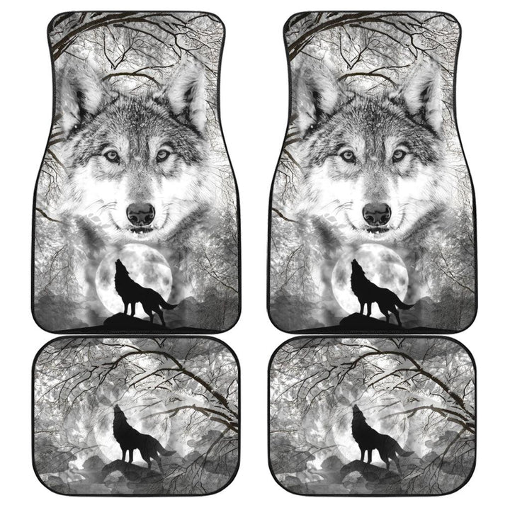 Snow Wolves Car Floor Mats Custom Animal Car Accessories-ezcustomcar-1