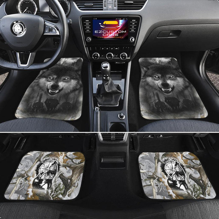 Howling Wolf Car Floor Mats Custom Animal Car Accessories-ezcustomcar-12