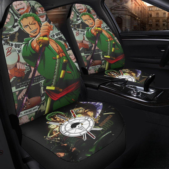 Zoro Car Seat Covers One Piece Anime Car Accessories - Customforcars - 3