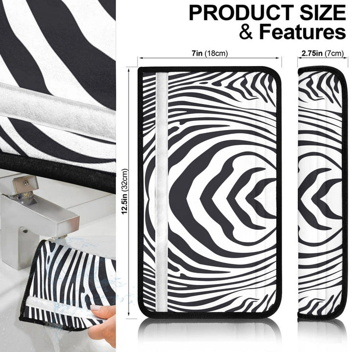 Zebra Skin Seat Belt Covers Custom Animal Car Accessories - EzCustomcar - 4