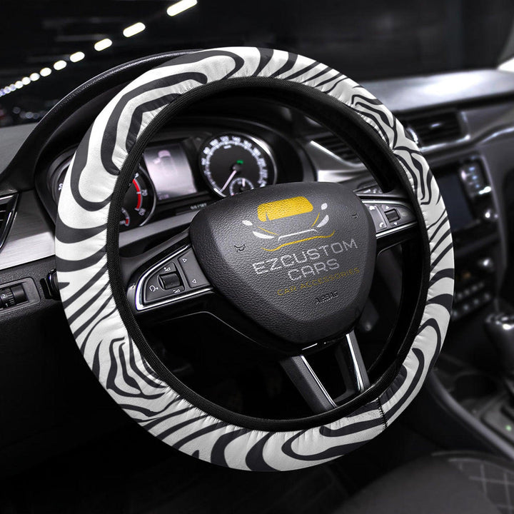 Zebra Skin Steering Wheel Cover Custom Animal Car Accessories-ezcustomcar-1