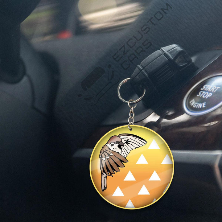 Zenitsu Agatsuma Symbols Keychains Custom Demon Slayer Anime Car Accessories - EzCustomcar - 4