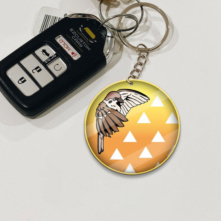 Zenitsu Agatsuma Symbols Keychains Custom Demon Slayer Anime Car Accessories - EzCustomcar - 2