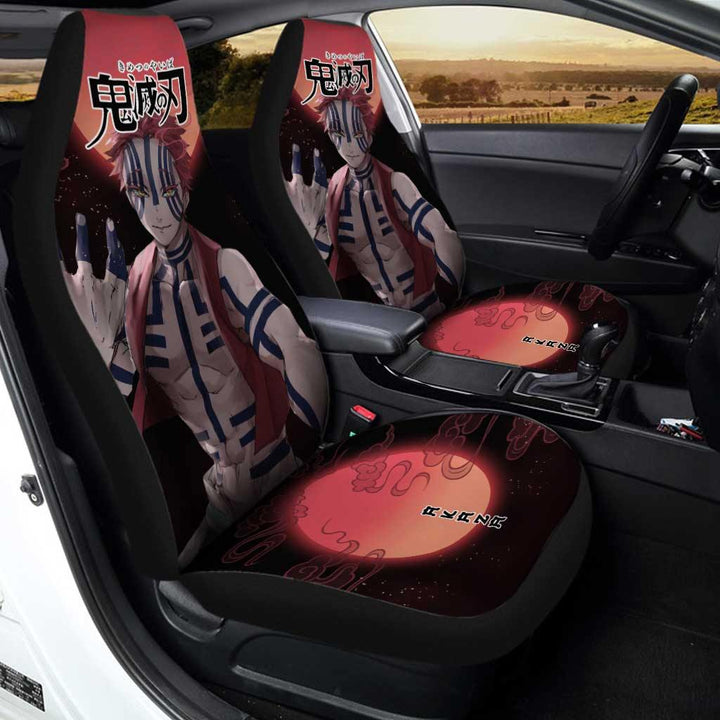 Akaza Car Seat Covers Custom Demon Slayer: Kimetsu no Yaiba - Customforcars - 3