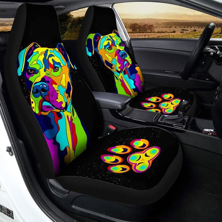 American Pit Bull Terrier Car Seat Covers Funny - Customforcars - 2