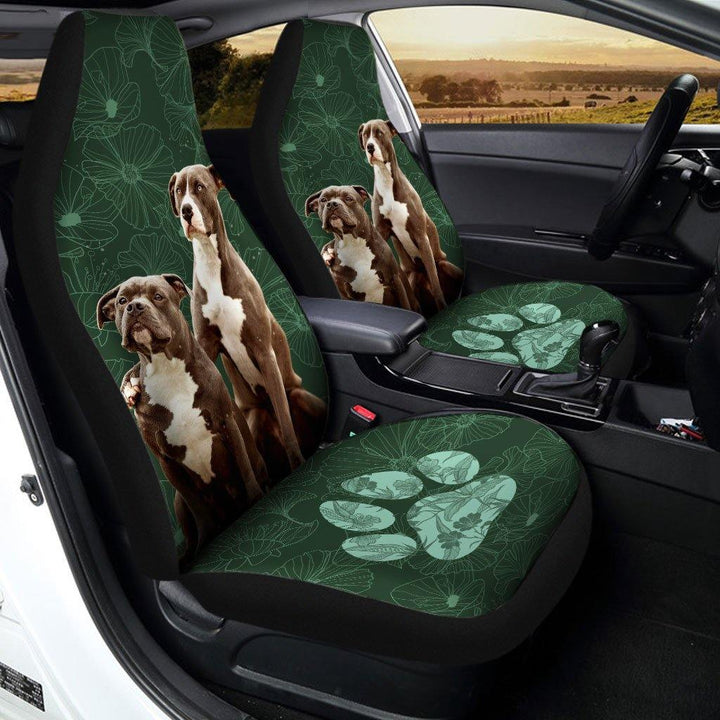 American Pit Bull Terrier Custom Car Seat Covers - Customforcars - 2