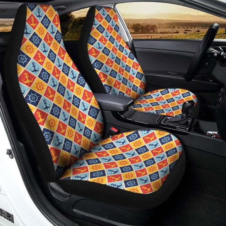 Anchor Pattern Custom Car Seat Covers Print - Customforcars - 3