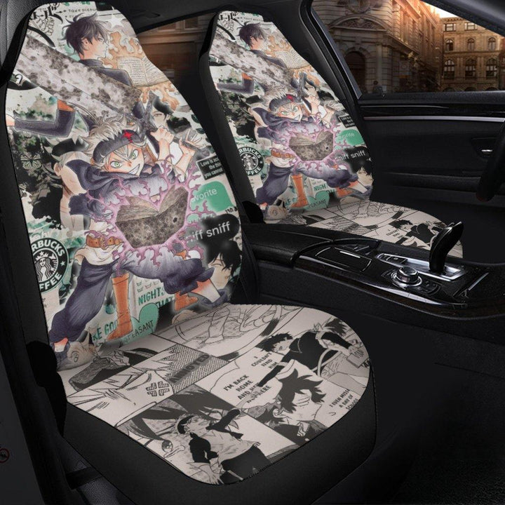 Asta x Zuno Black Clover Car Seat Covers Anime Fan Gift - Customforcars - 3