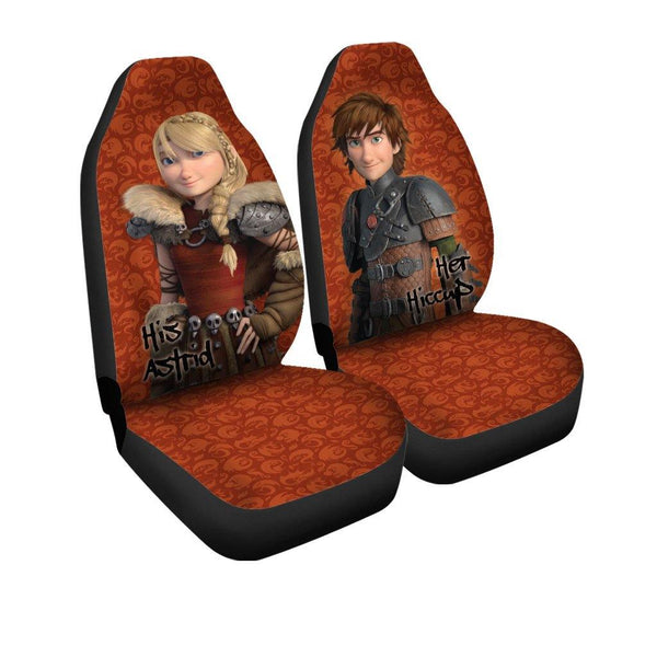 Astrid and Hiccup HTTYD Car Seat Covers The Best Valentine's Day Giftsezcustomcar.com-1