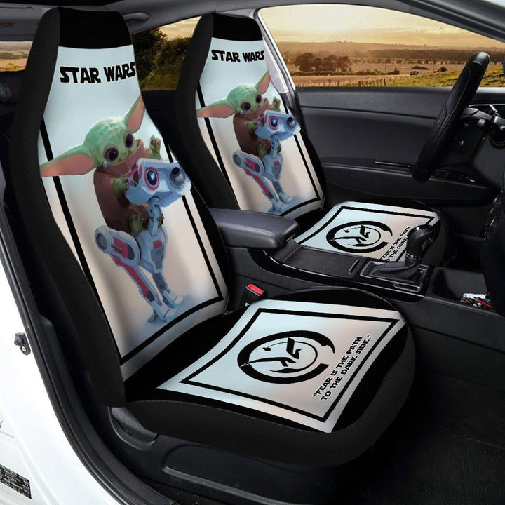 Cute Baby Yoda Car Seat Covers For Star Wars Mandalorian - Customforcars - 2