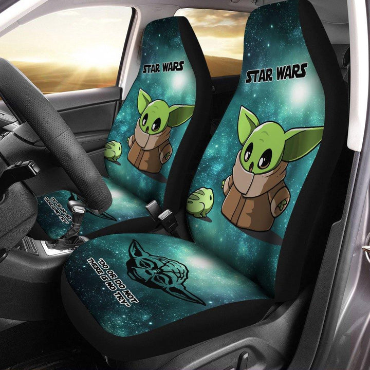 Baby Yoda Cute Art Car Seat Coversezcustomcar.com-1