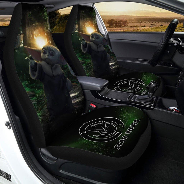 Baby Yoda Art Car Seat Covers The Mandalorian Movies - Customforcars - 2