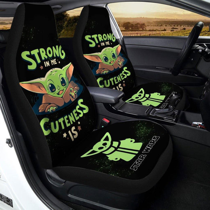 Baby Yoda Cute The Mandalorian Car Seat Covers - Customforcars - 2