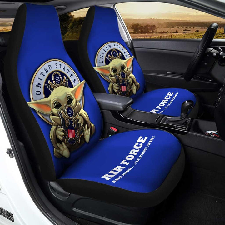 Baby Yoda USAF Car Seat Covers U.S Air Force - Customforcars - 3