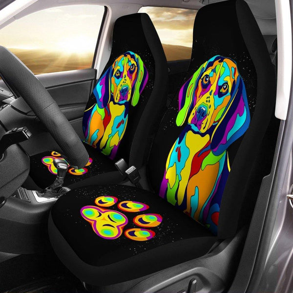 Beagle Abstract Custom Car Seat Coversezcustomcar.com-1