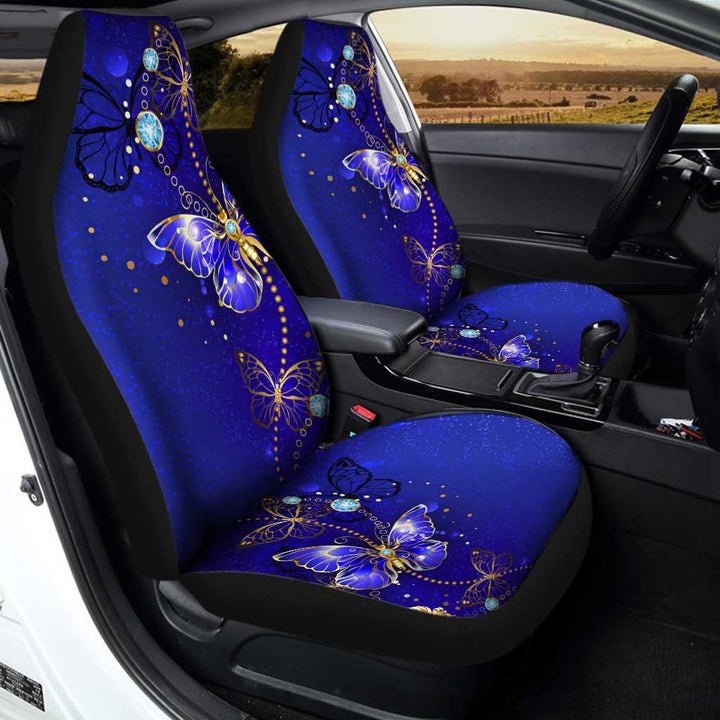 Beauty Blue Butterfly Car Seat Covers Custom - Customforcars - 3