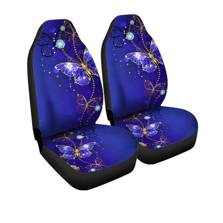 Beauty Blue Butterfly Car Seat Covers Customezcustomcar.com-1