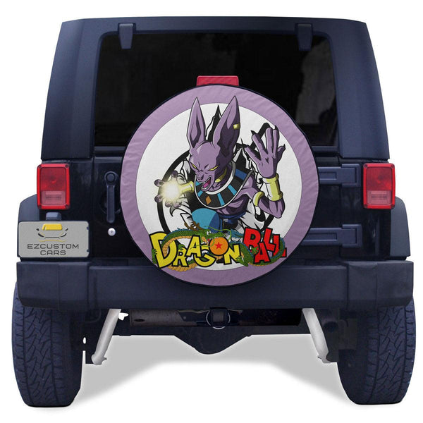 Beerus Spare Tire Cover Custom Dragon Ball Anime Car Accessories - EzCustomcar - 1