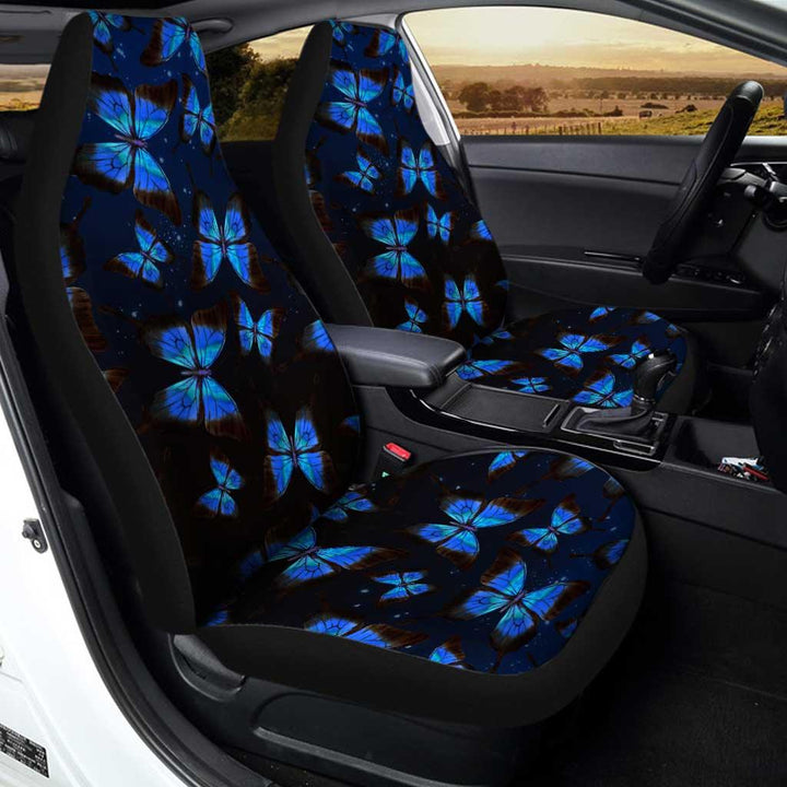 Blue butterfly Pattern Car Seat Covers Custom - Customforcars - 3