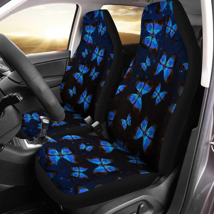 Blue butterfly Pattern Car Seat Covers Customezcustomcar.com-1